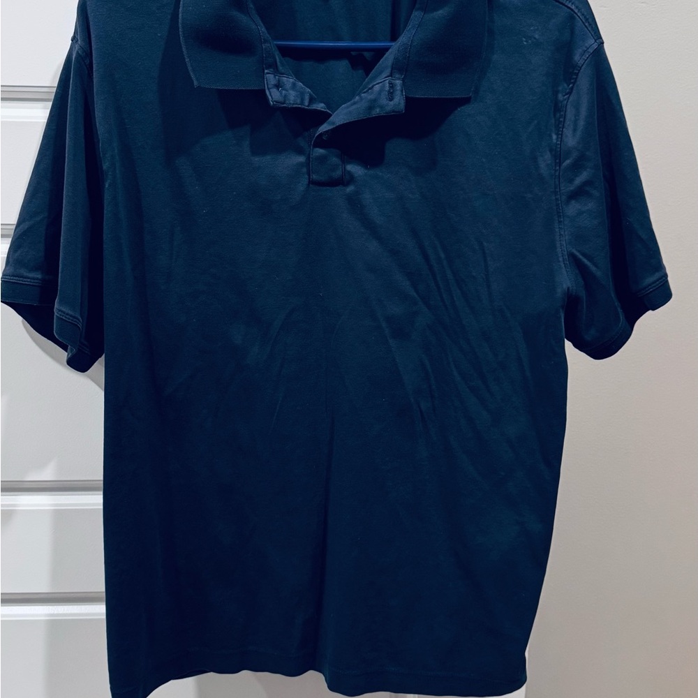 Banana Republic Navy Lux Performance Touch Polo Shirt
